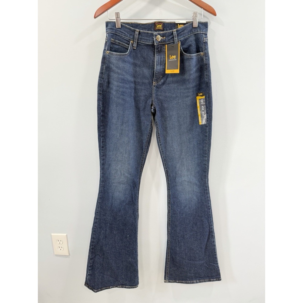 Lee Legendary Flare Jeans Women's Size 10 Long Dark Wash Western Retro NWT